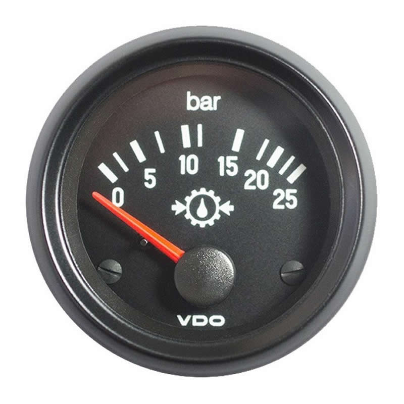 vdo pressure gauge transmission oil pressure 25 bar